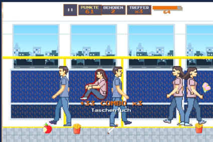Screenshot aus dem rnv-Spiel "Mission SAUBER"
