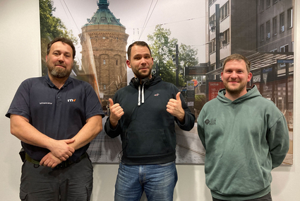 Meister Jens Kern, Podcast-Moderator Jens Schneider und Meister Cristopher Odenwald