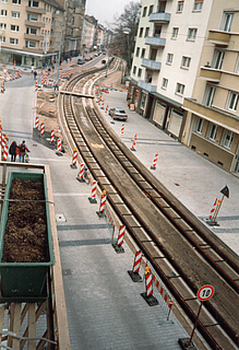 Baustelle B-Linie April 1995