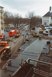 Baustelle B-Linie Februar 1995