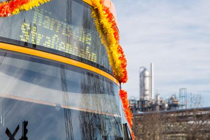 Närrische Straßenbahn der rnv