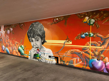 Streetart in Ludwigshafen am Hauptbahnhof Bild 1