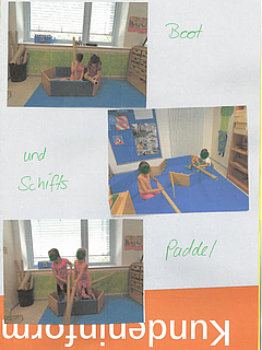 Kindergartenmalereien auf alten Fahrgastinformationaushängen Bild 6