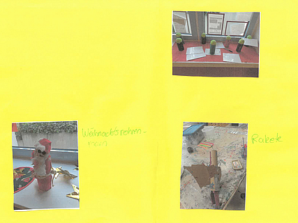 Kindergartenmalereien auf alten Fahrgastinformationaushängen Bild 2