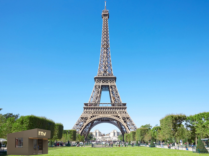 Seckenheimer rnv-Kiosk am Eiffelturm