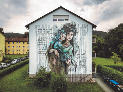 Streetart in Heidelberg in der Philipp-Otto-Runge-Straße von Herakut