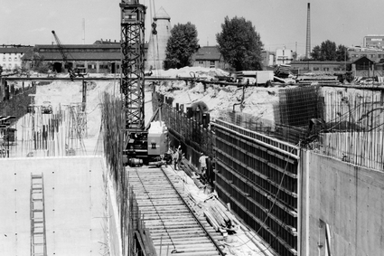 Tunnelbau im Bereich LU Hauptbahnhof, Copyright: Stadtarchiv Ludwigshafen