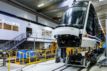 Die Rhein-Neckar-Tram (RNT) bei der Fertigung in Pilsen