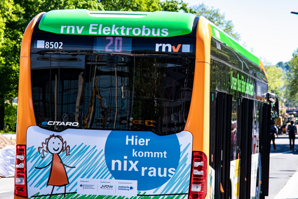 rnv Elektrobus in Heidelberg