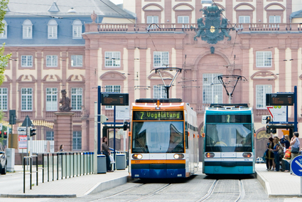Barrierefreie Haltestelle Schloss in Mannheim
