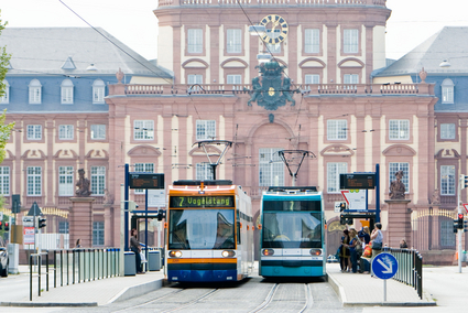 Barrierefreie Haltestelle Schloss in Mannheim