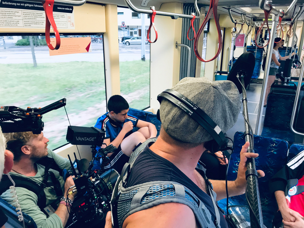 Filmdreh in der Straßenbahn