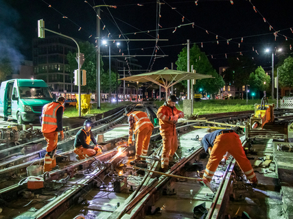 Nachtarbeiten am Heidelberger Römerkreis