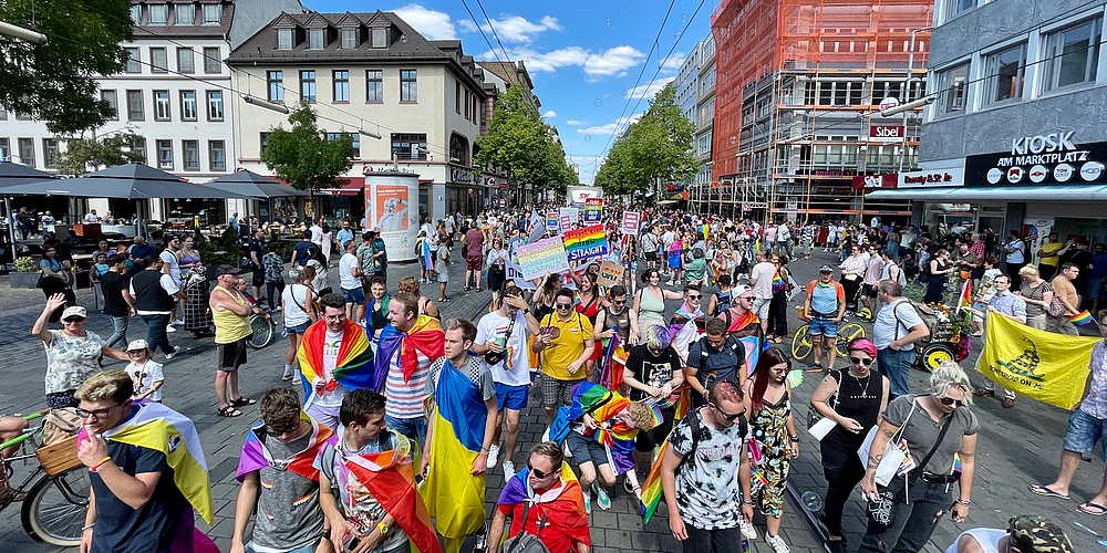 Parade zum Christopher-Street-Day in Mannheim