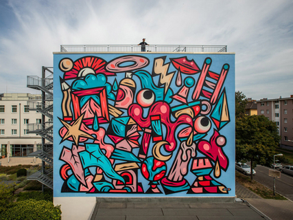 Streetart in Mannheim von The Caver - Projekt Stadt Wand Kunst