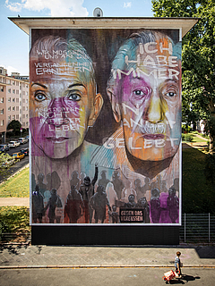 Streetart in Mannheim von AKUT - Projekt Stadt Wand Kunst © Alexander Krziwanie