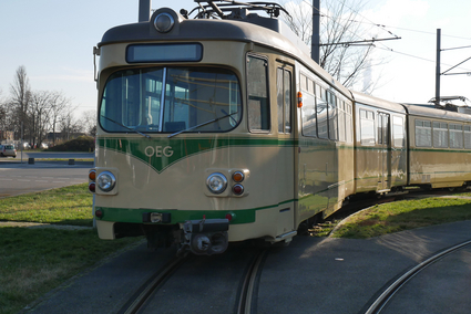 Altfahrzeug OEG82 auf dem Betriebshof der rnv in Mannheim