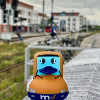 Marie-Luise am Bahnhof in Schriesheim