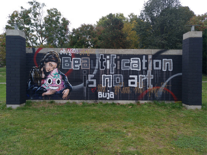 Streetart in Ludwigshafen am Ebertpark von Buja