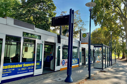 Neue LEDs an Haltestelle Neckarstadt West