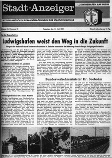 Zeitungsartikel zur Eröffnung der Hochstraße Zeitungsartikel zur Eröffnung der Hochstraße