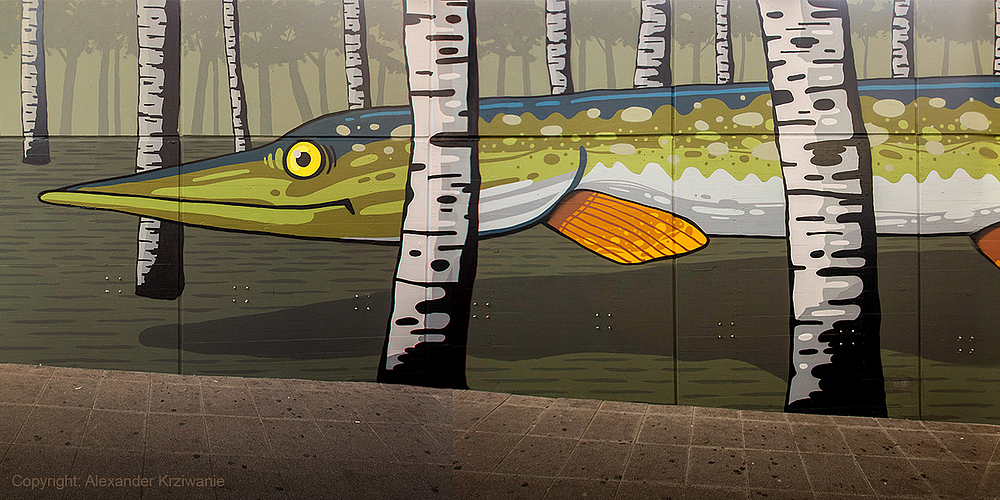Streetart am Hauptbahnhof in Mannheim von Jens Richter - Projekt Stadt Wand Kunst