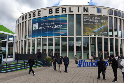 Eingang zur Messe InnoTrans in Berlin