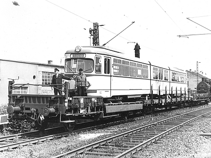 Anlieferung des OEG82 im Jahr 1966