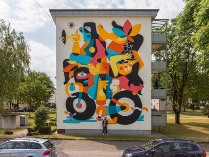 Streetart in Mannheim von Ruben Sanchez - Projekt Stadt Wand Kunst