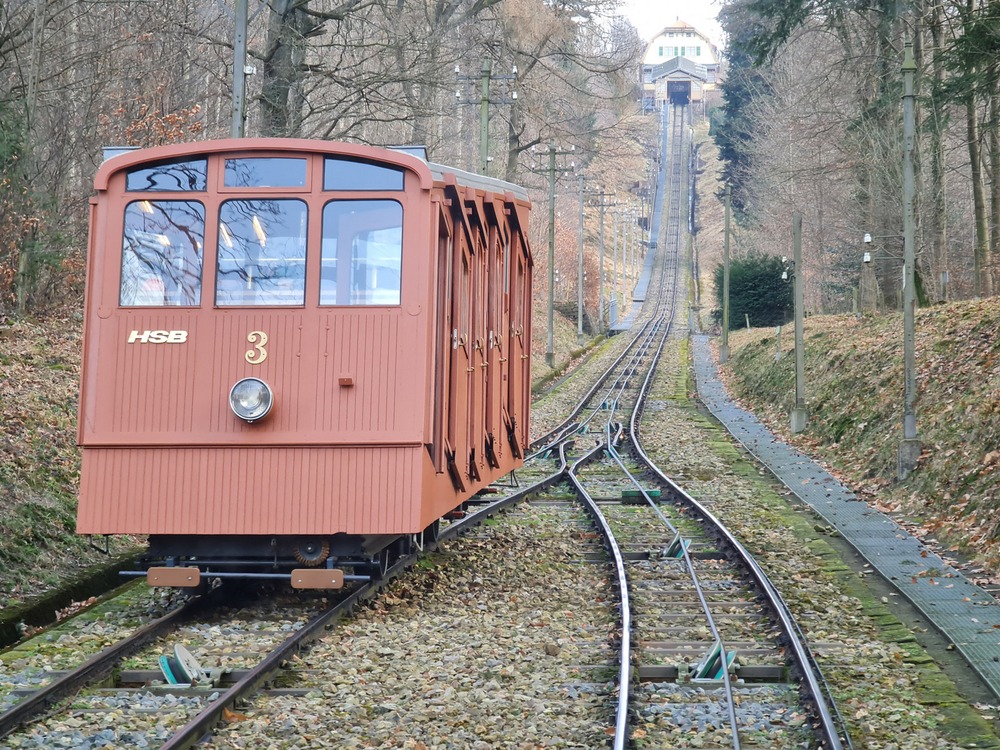 Die obere Bergbahn in Heidelberg